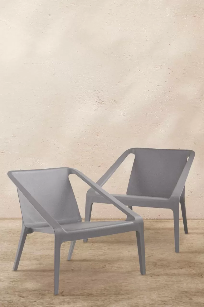 Utestolar & Utepallar | Utemöbler*Jotex SLÖINGE Loungestol 2-pack Grå