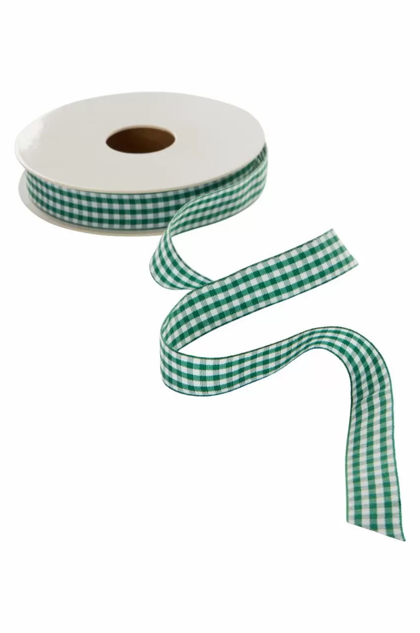 Presentpapper & Snöre*Jotex SMALL CHECK Band Mörkgrön