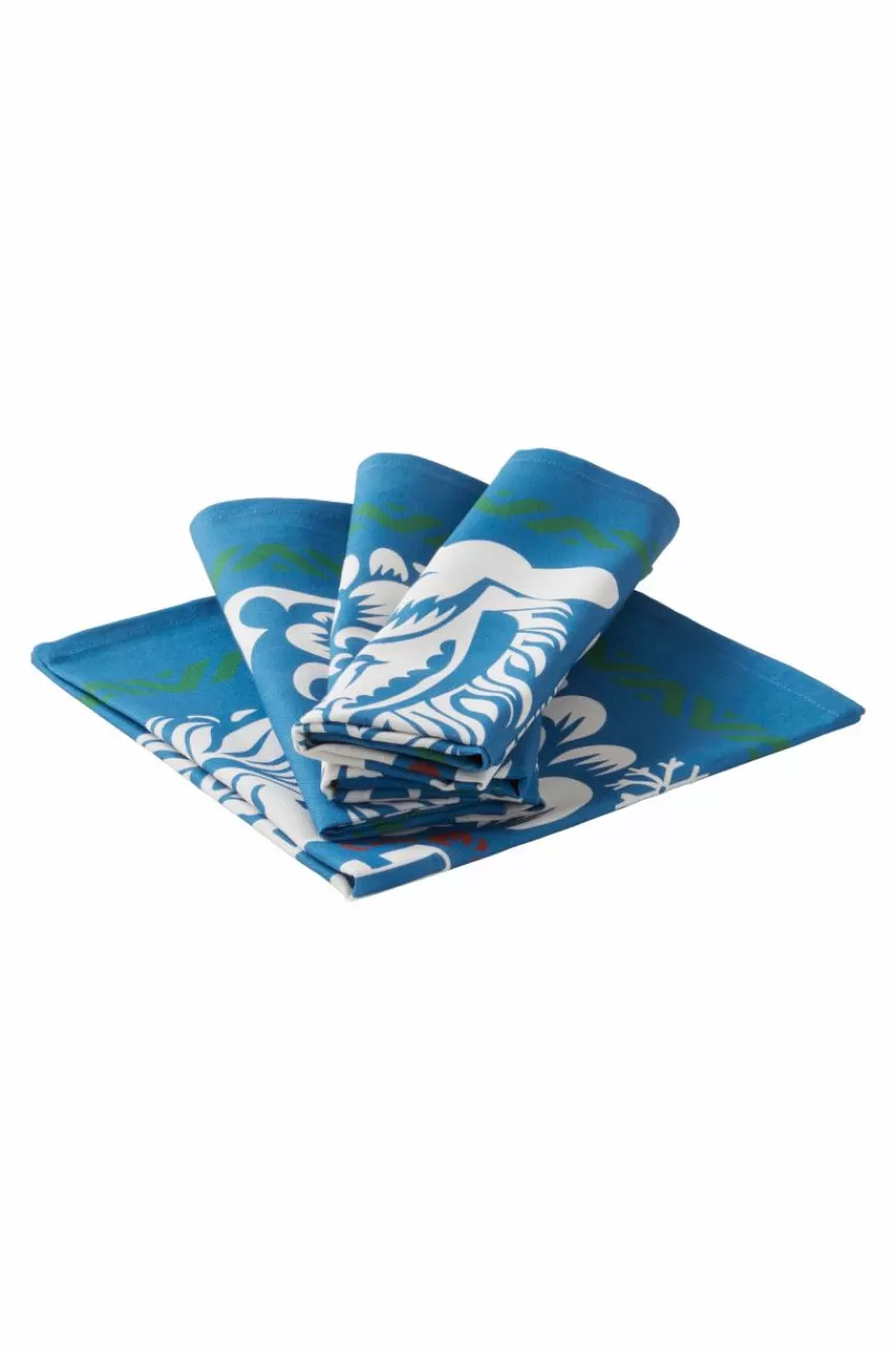 Servetter | Juldukning*Jotex SQUIRRELS Servett 4-pack Blå/vit
