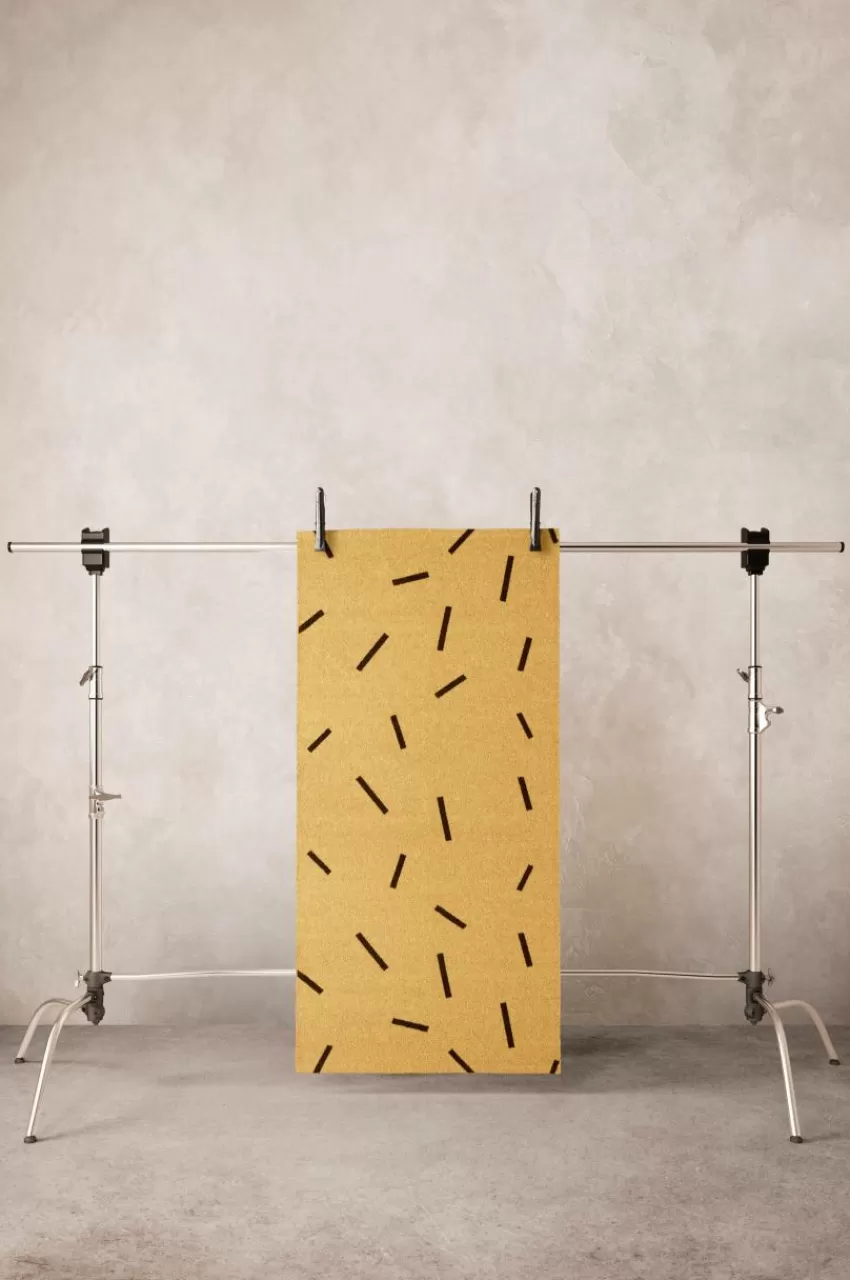 Barnmattor | Barnmattor*Jotex STICK Bomullsmatta 80x150 Cm Gul/svart