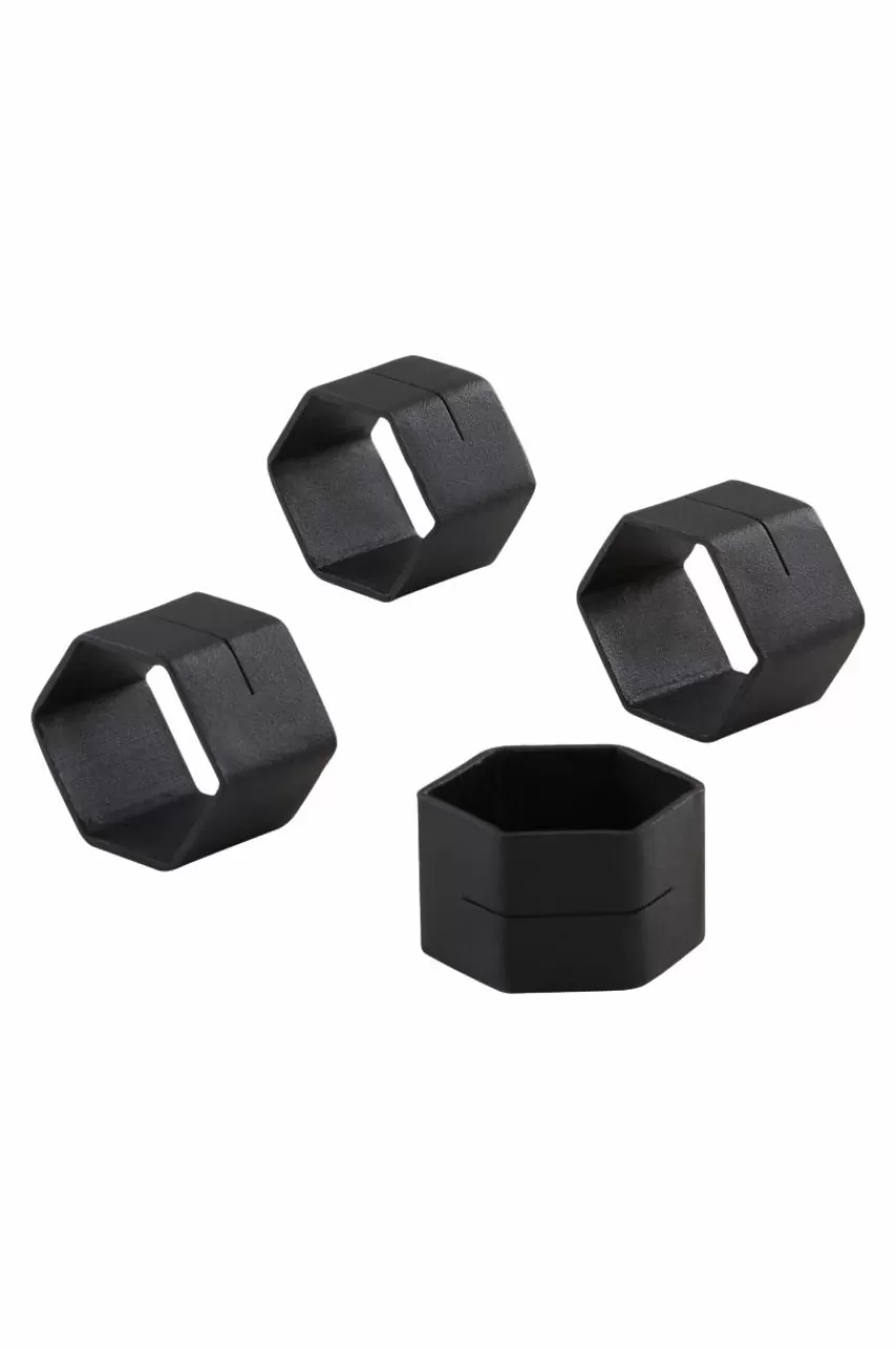 Kökstillbehör*Jotex TERRA Servettring Med Placeringskortshållare 4-pack Black