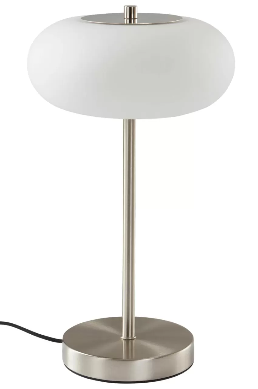Bordslampor*Jotex THALIA Bordslampa Nickel satin/vit