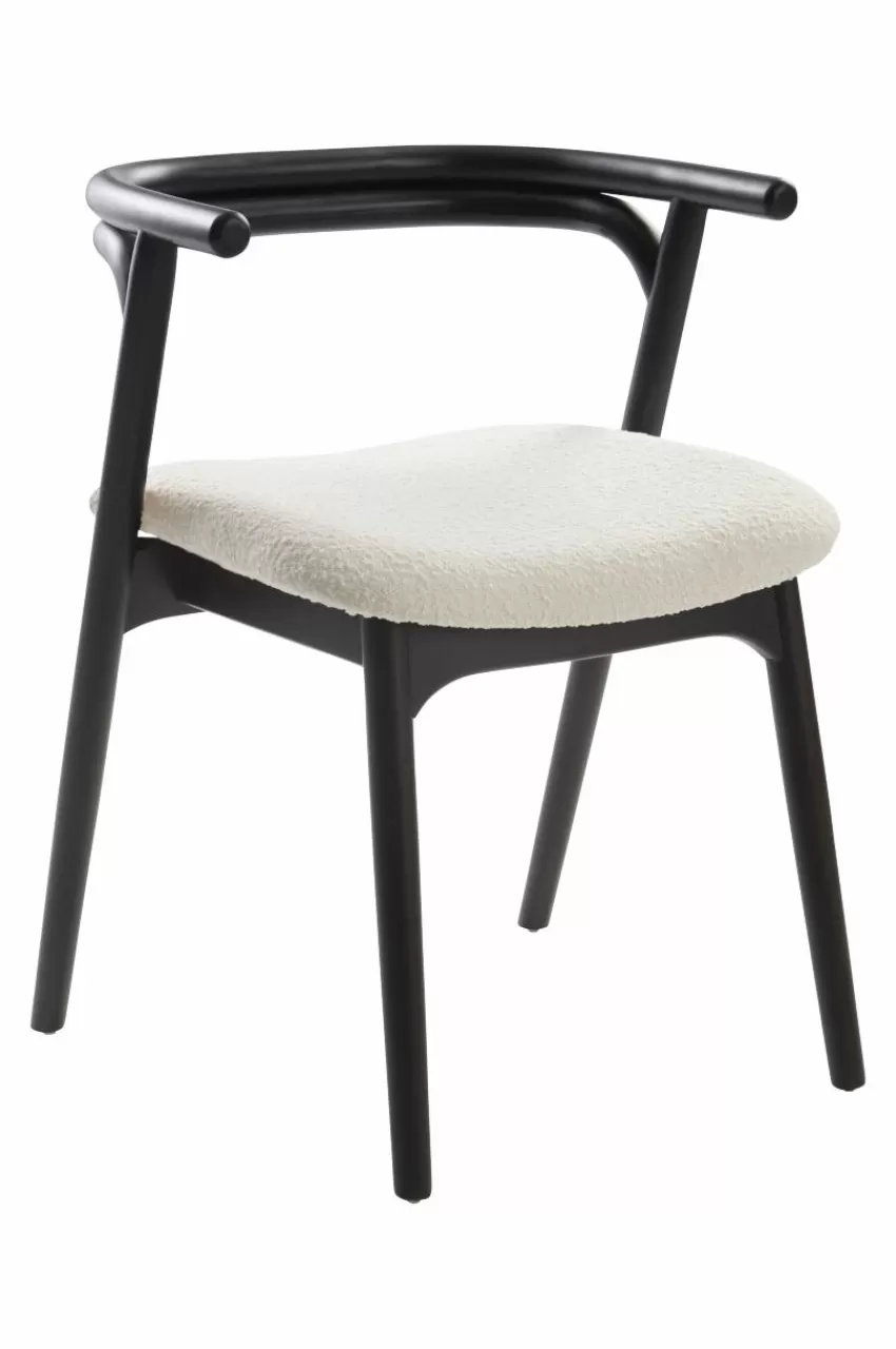 Stolar*Jotex TOLLARP Stol Svart/vit bouclé