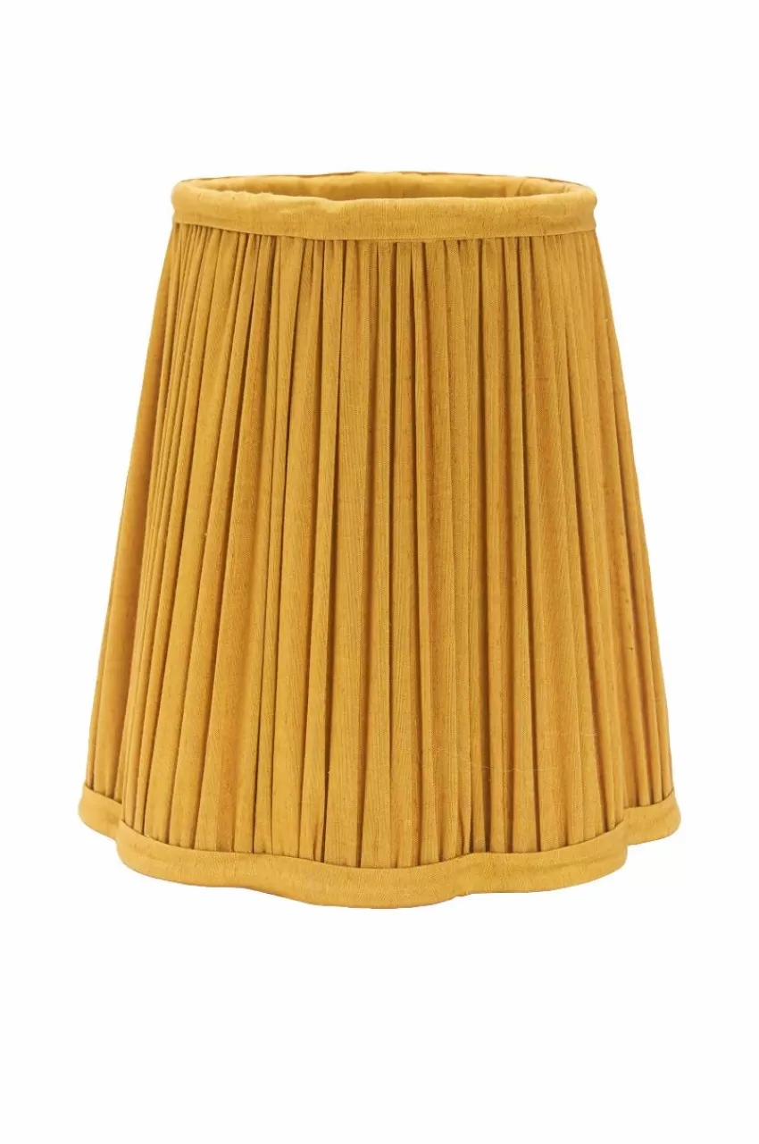 Lampskärmar*Jotex Toppringskärm Siv Plissé 20 Cm Senap