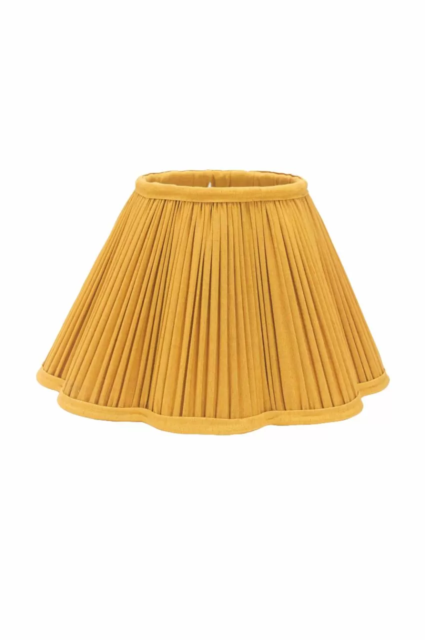 Lampskärmar*Jotex Toppringskärm Siv Plissé 25 Cm Senap