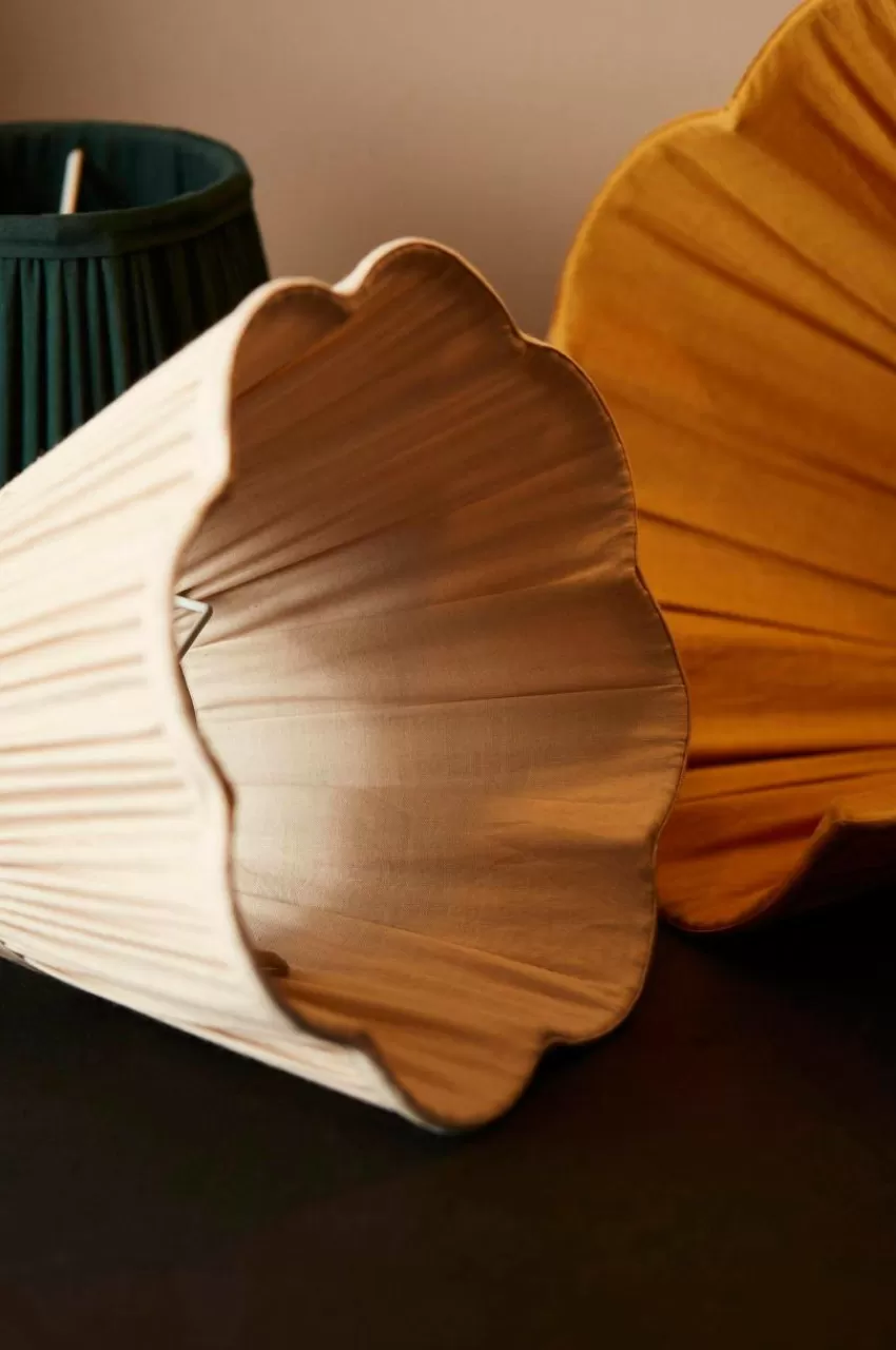 Lampskärmar*Jotex Toppringskärm Siv Plissé 25 Cm Senap