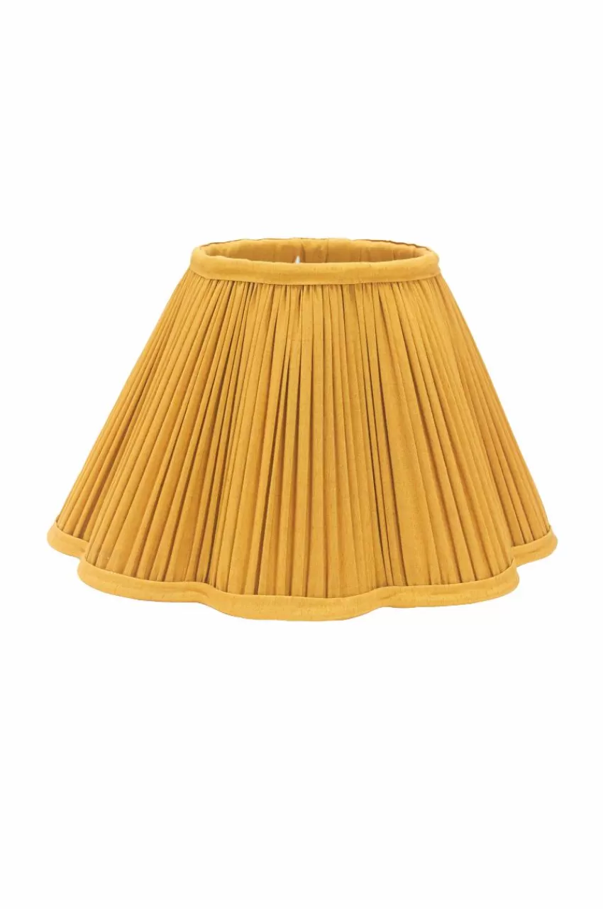 Lampskärmar*Jotex Toppringskärm Siv Plissé 30 Cm Senap