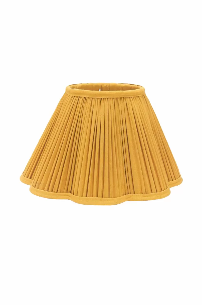 Lampskärmar*Jotex Toppringskärm Siv Plissé 35 Cm Senap