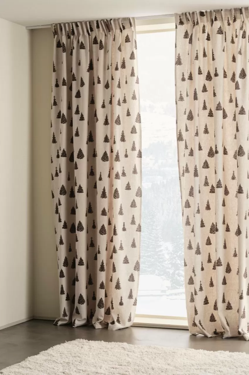Julgardiner | Multifunktionsgardiner*Jotex TREES Multifunktionsgardin 2-pack Brun