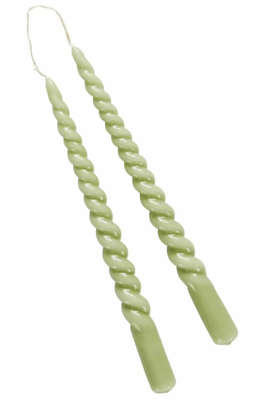 Ljus | Juldekoration*Jotex TWISTER Ljus 2-pack Vårgrön