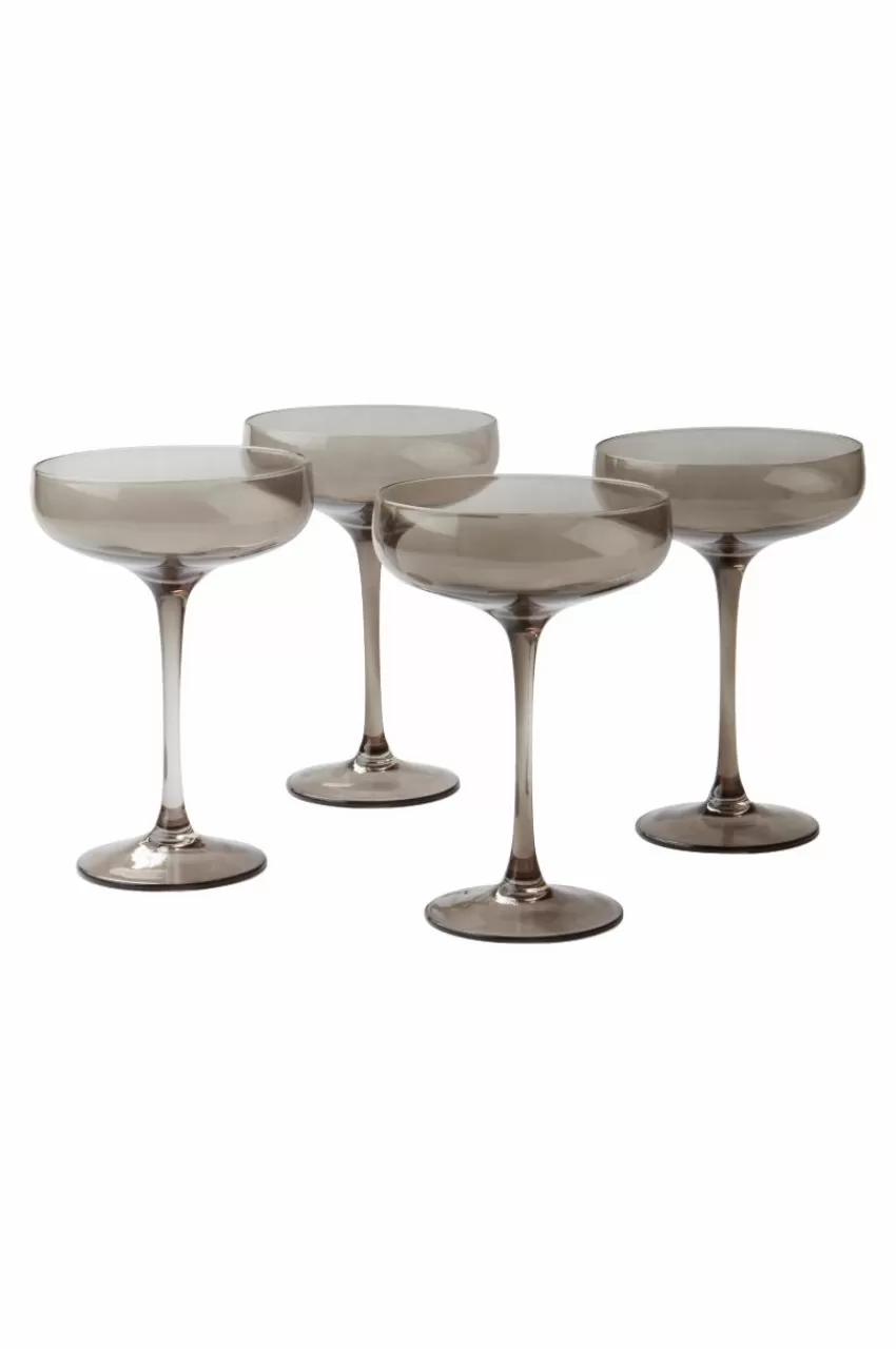 Glas*Jotex VANNA Cocktailglas 4-pack Mörkgrå