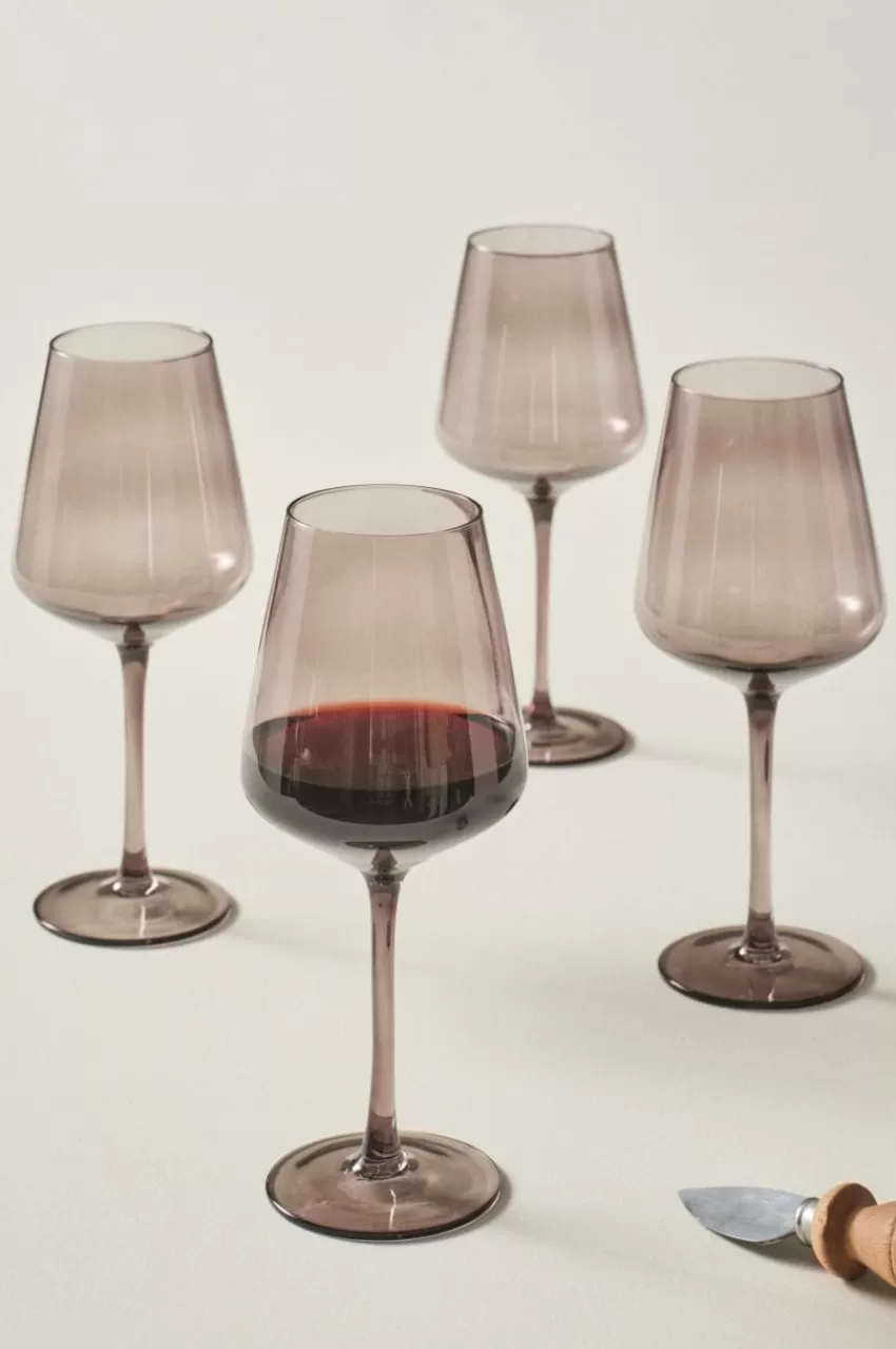 Glas*Jotex VANNA Rödvinsglas 4-pack Mörkgrå