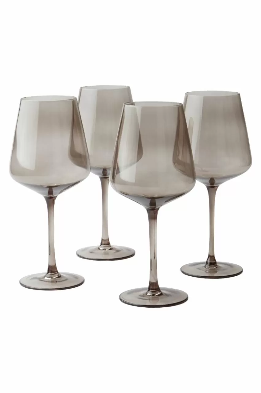 Glas*Jotex VANNA Rödvinsglas 4-pack Mörkgrå