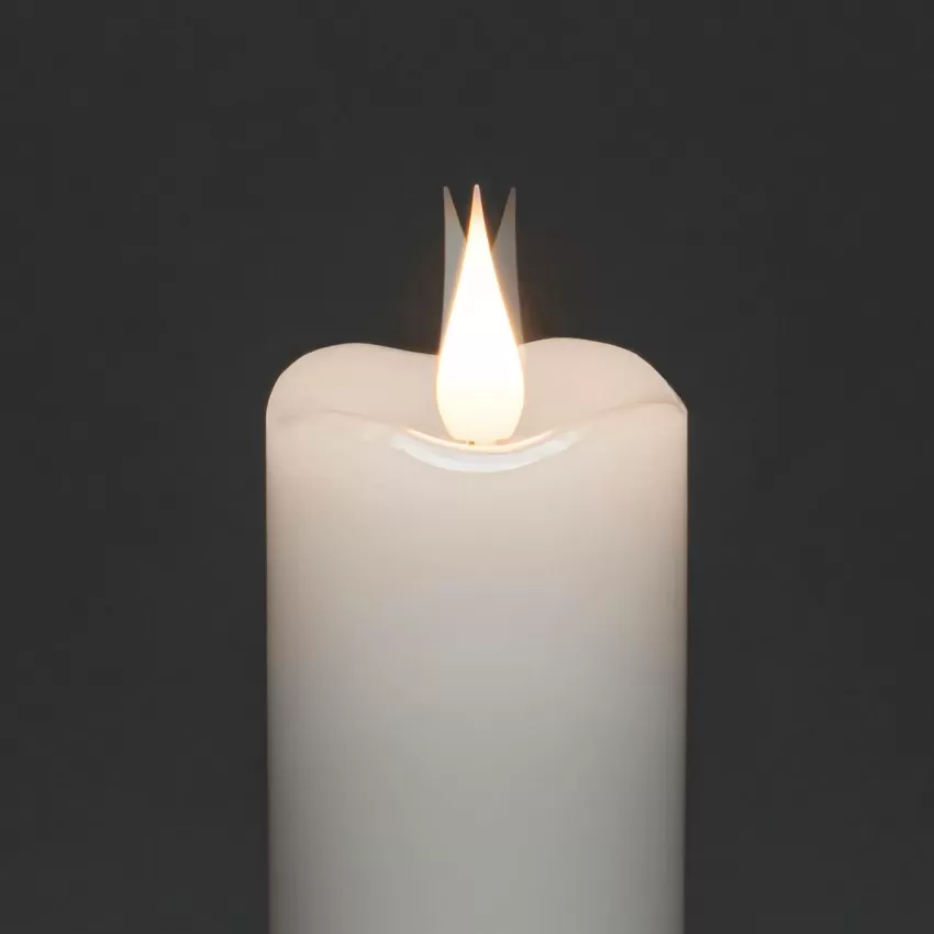 Ljus*Jotex Vaxljus 5x10cm LED 2st Gräddvitt