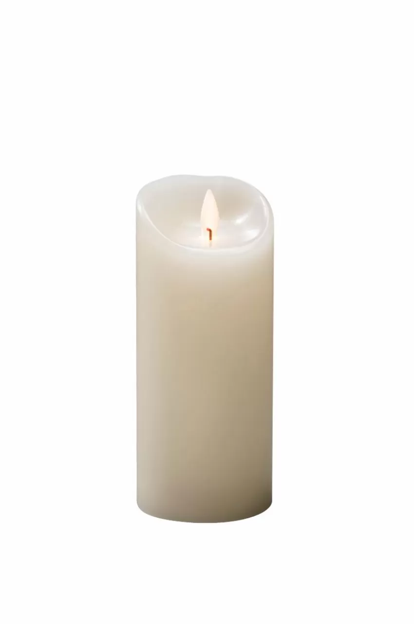Ljus*Jotex Vaxljus 7,5x17,8cm LED Gräddvitt