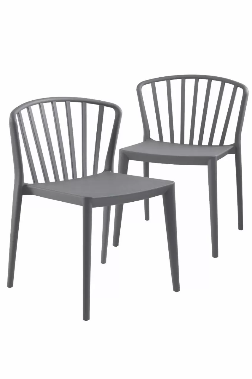 Utestolar & Utepallar | Utemöbler*Jotex VÄBY Utestol 2-pack Grå