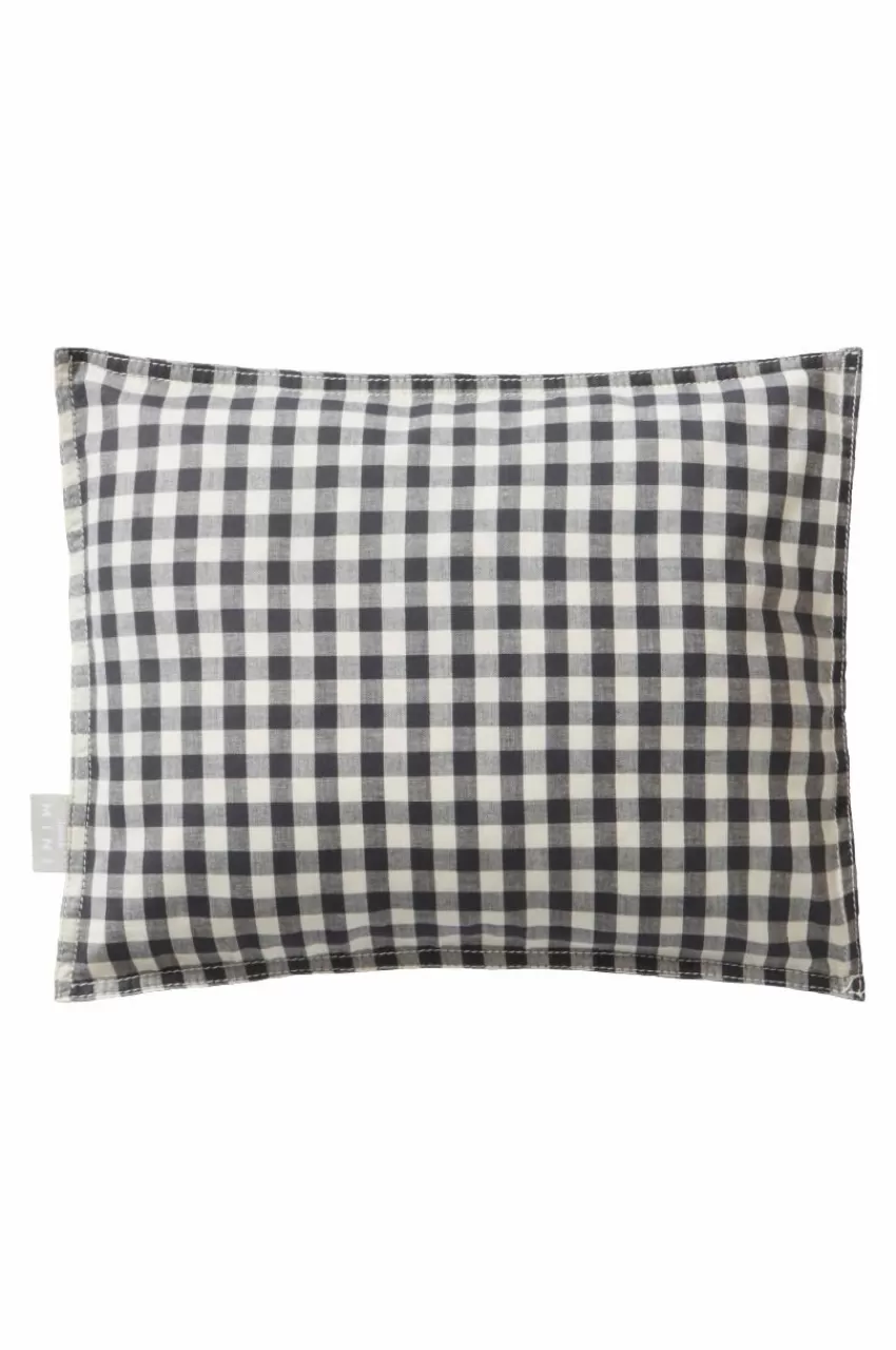 Barnsängkläder*Jotex VERMONT BABY örngott 35x28 Cm - Ekologisk Svart/vit rutig