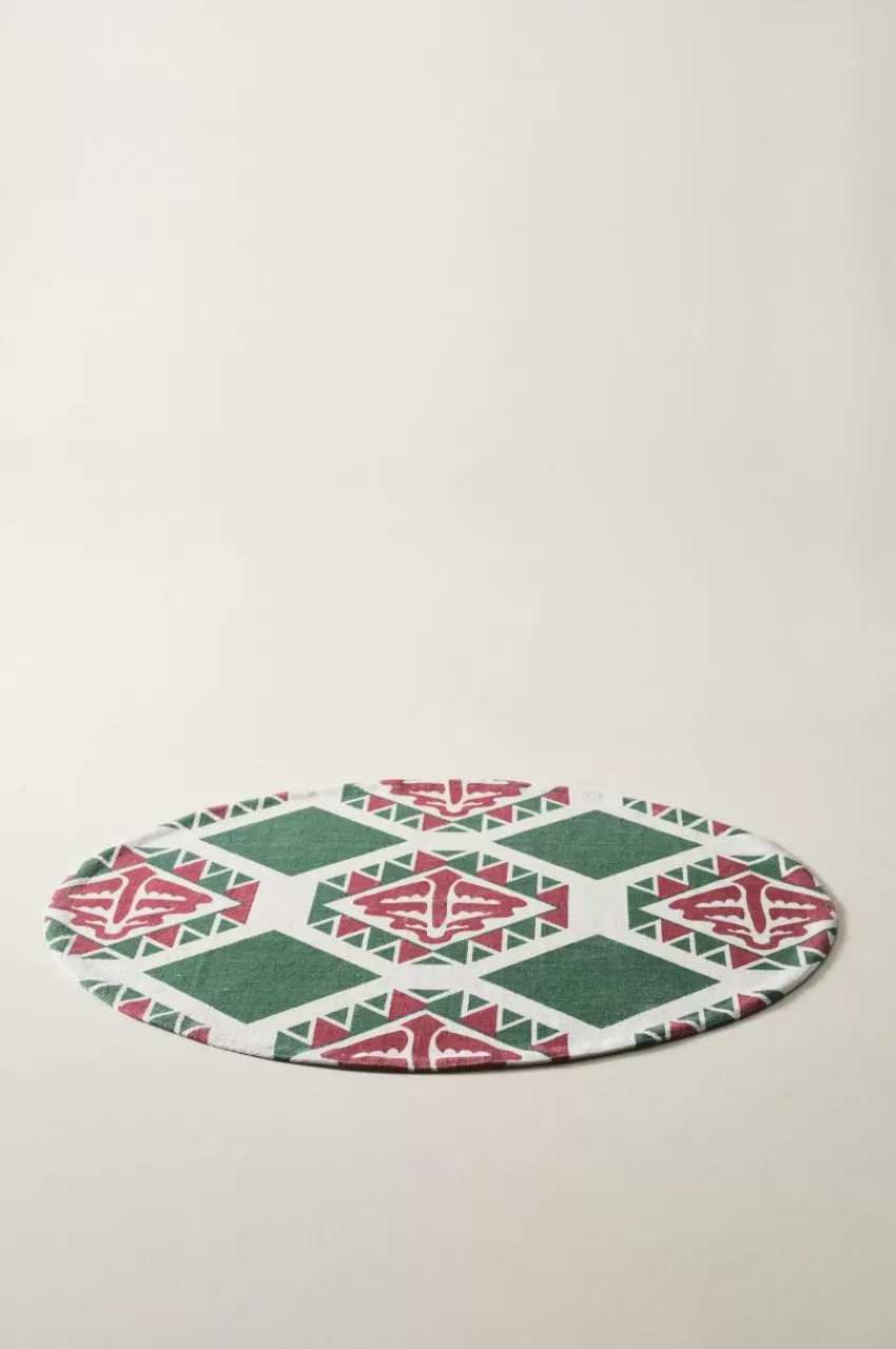 Återvunna Mattor | Slätvävda Mattor*Jotex VERY MERRY Slätvävd Matta ø 110 Cm Multi