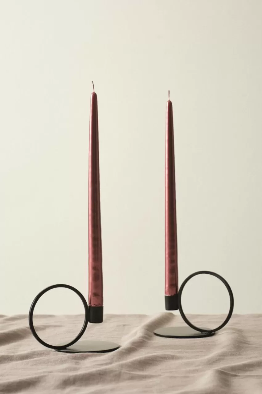 Ljus | Juldekoration*Jotex VICKAN METALLIC Antikljus 2-pack - Höjd 35 Cm Gammalrosa