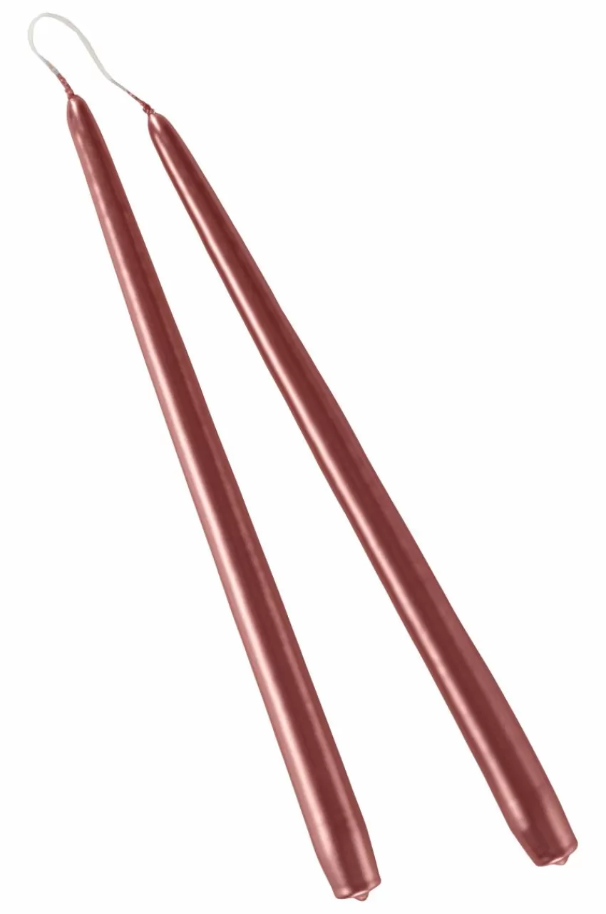 Ljus | Juldekoration*Jotex VICKAN METALLIC Antikljus 2-pack - Höjd 35 Cm Gammalrosa
