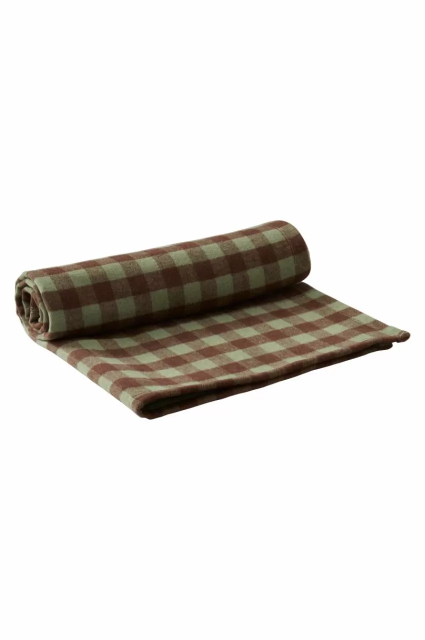 Djurtillbehör*Jotex VIDA Hundpläd/kattpläd Grön/brun