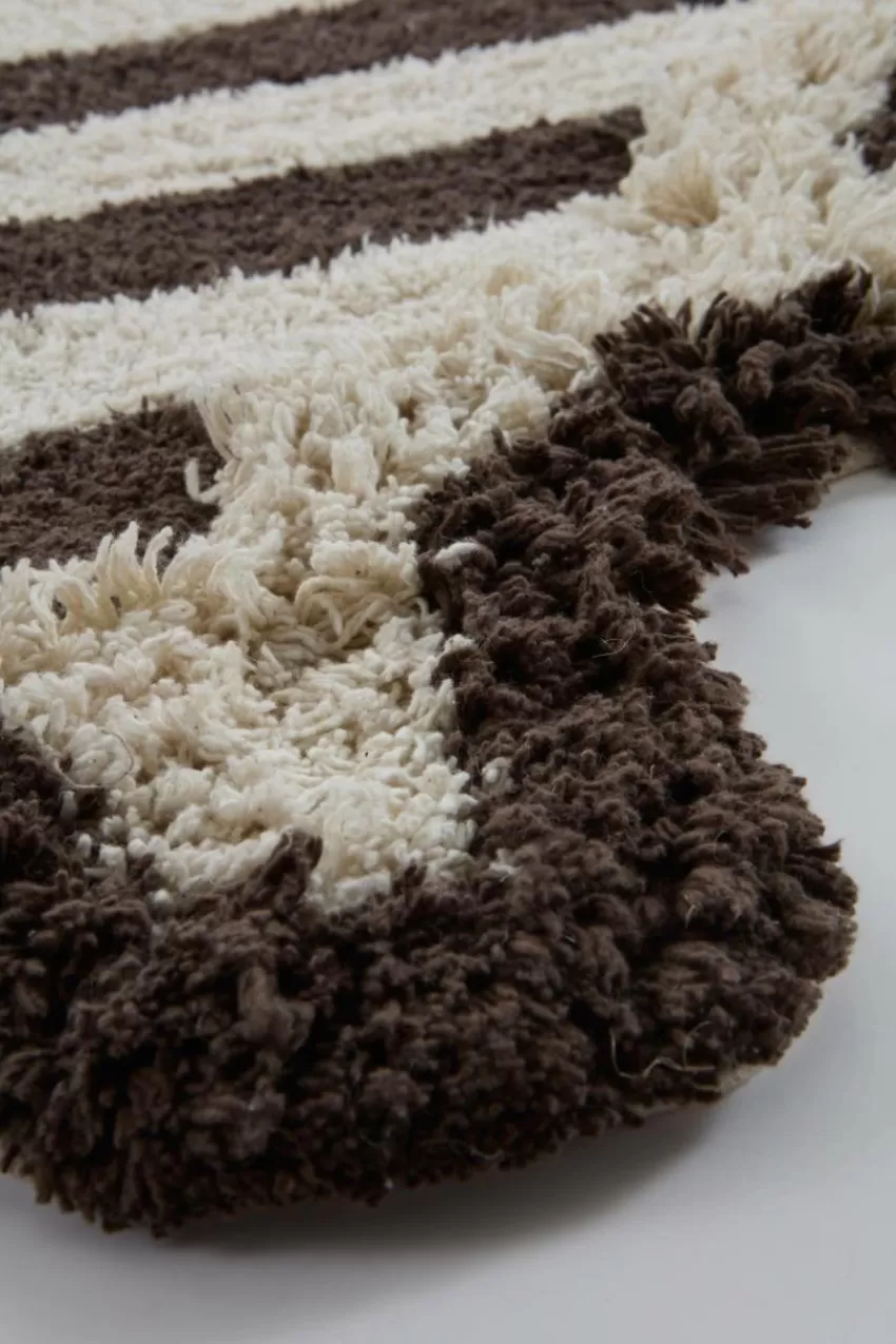 Bomulls- & Trasmattor | Barnmattor*Jotex VIOLETA MINI Fyrkantig Bomullsmatta 130x130 Cm Brun/naturvit