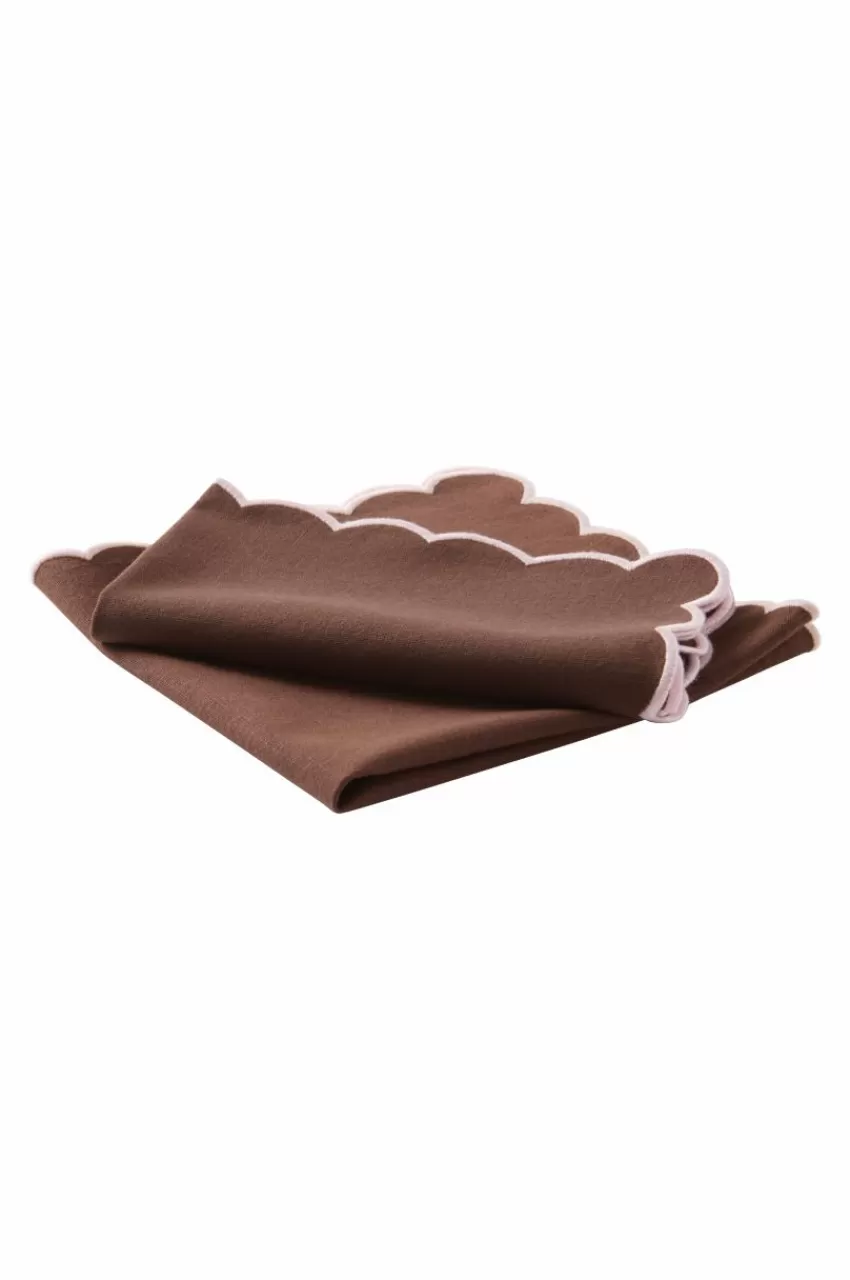 Servetter*Jotex VIVIAN Servett 2-pack Brun/rosa