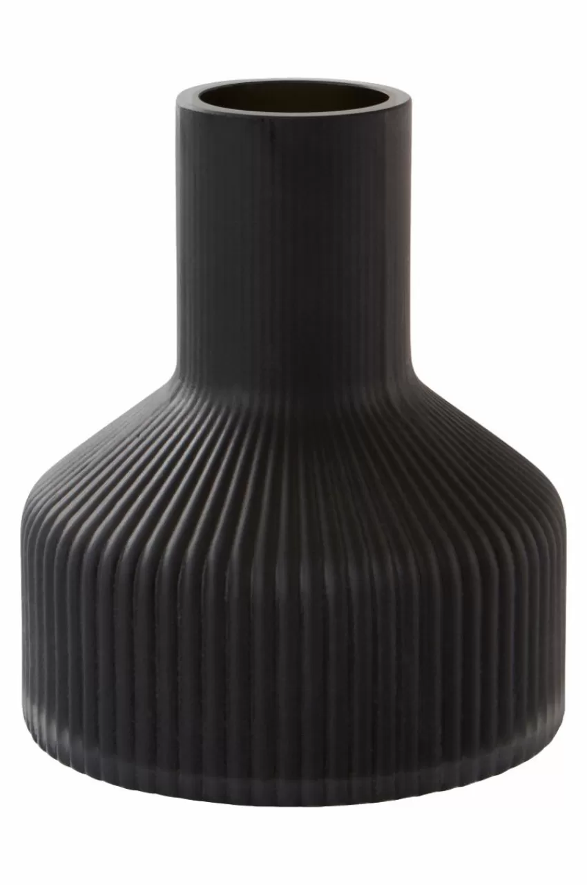 Vaser*Jotex WERA Glasvas - Höjd 14 Cm Mörkgrå