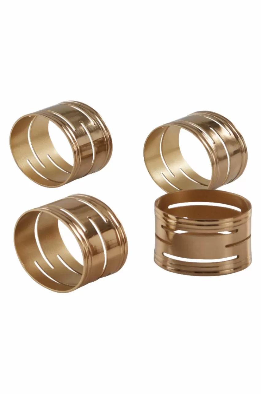Kökstillbehör*Jotex WHITNEY Servettring 4-pack Guld