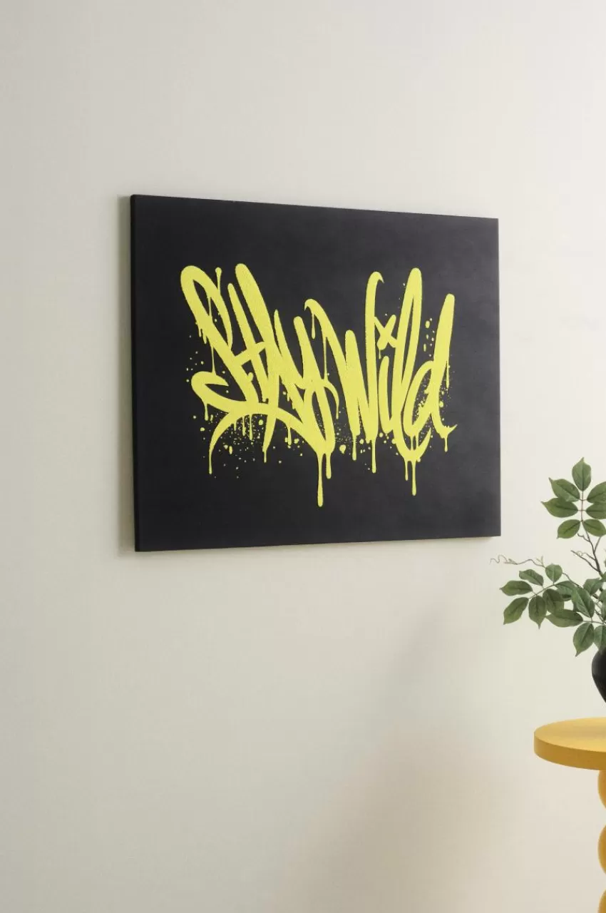 Posters & Tavlor*Jotex WILDER Canvastavla 90x74 Cm Svart/gul