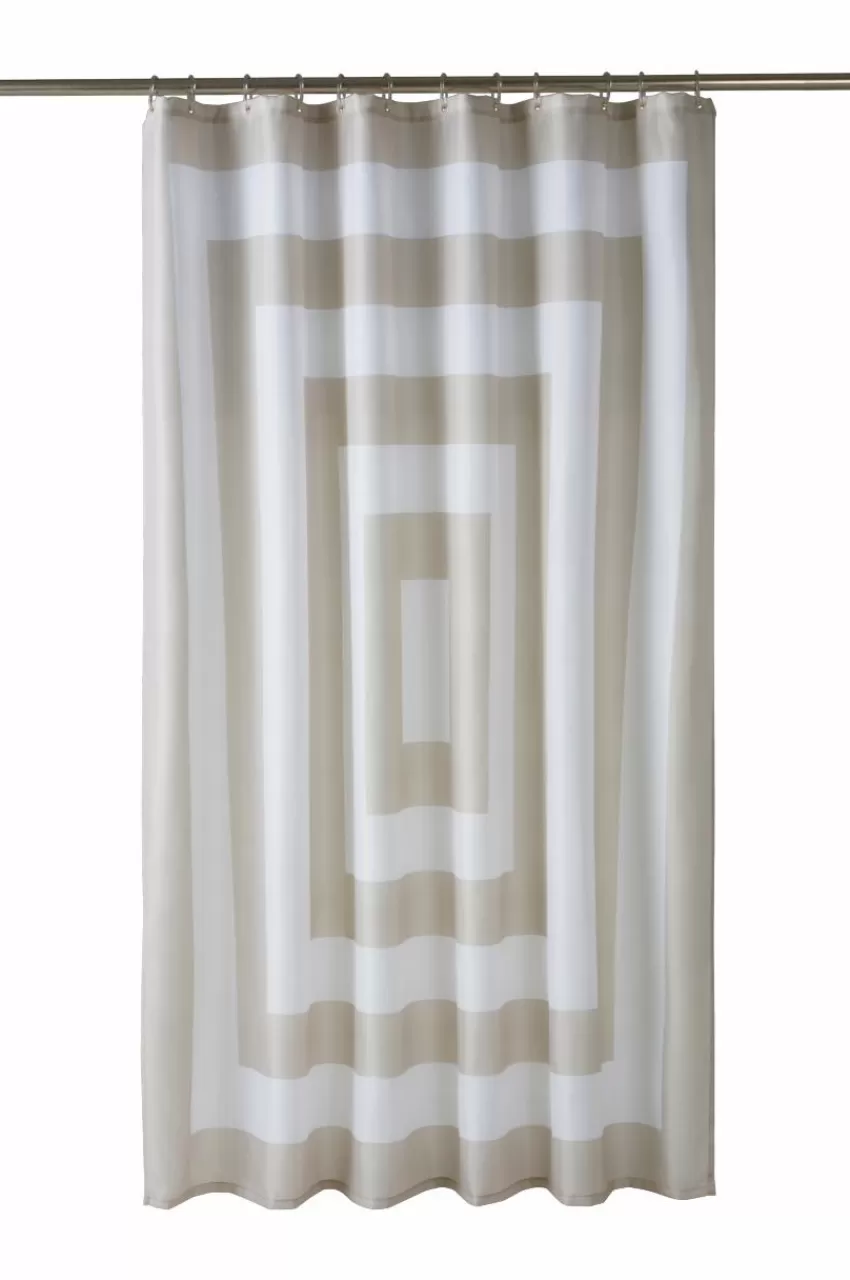 Duschdraperier*Jotex WILLIAM Duschdraperi Beige/vit