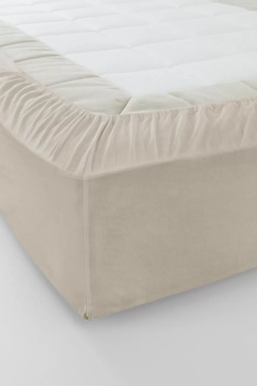 Dra-På-Lakan*Jotex ZACK Dra-på-lakan, Hög Madrass - Ekologisk Beige
