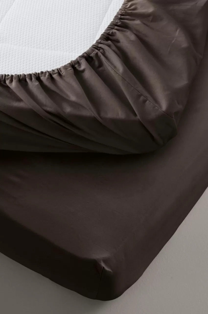 Barnsängkläder*Jotex ZACK PERCALE MINI Dra-på-lakan - Ekologisk Choklad