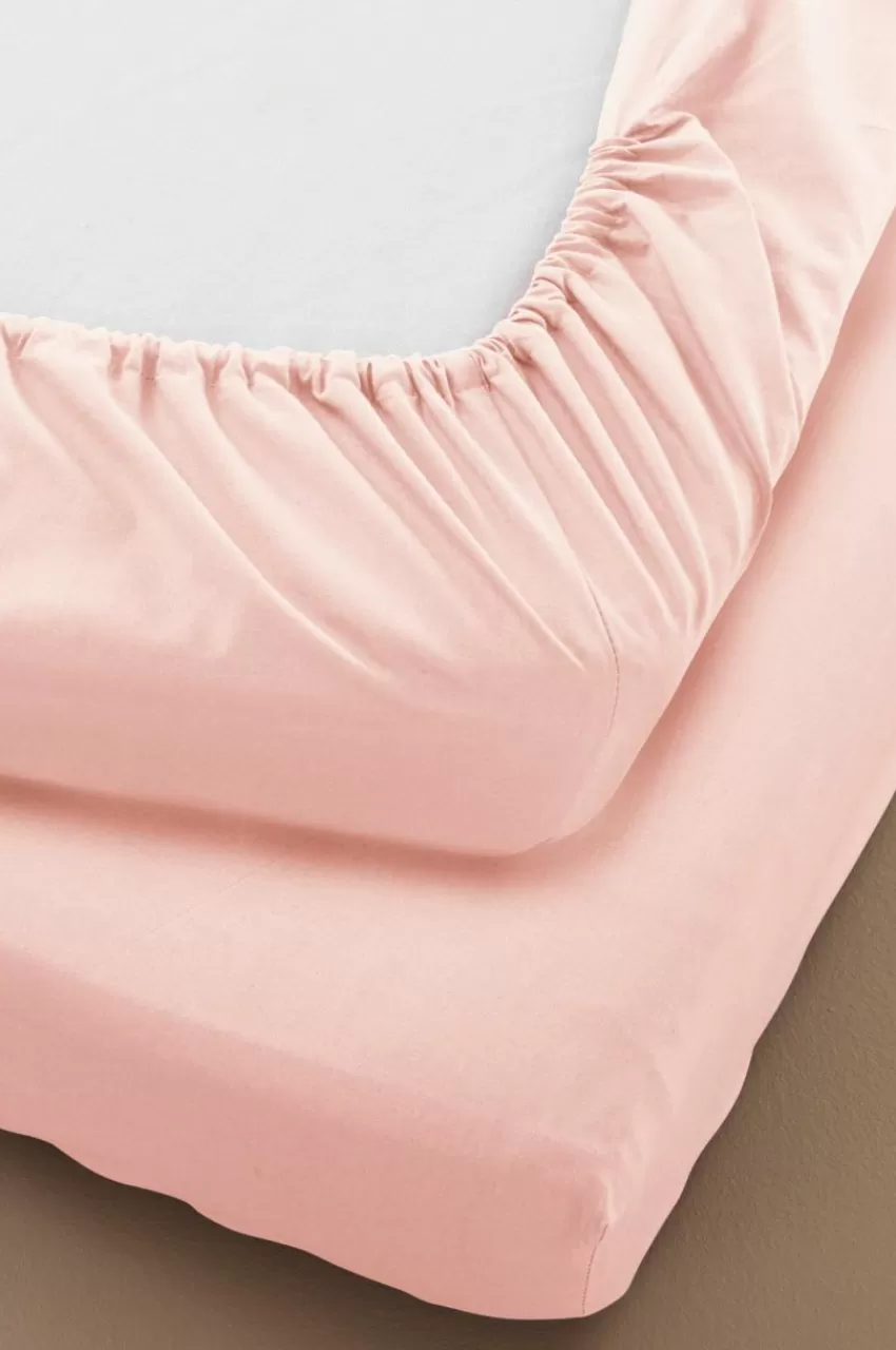 Barnsängkläder*Jotex ZACK PERCALE MINI Dra-på-lakan - Ekologisk Blek persika