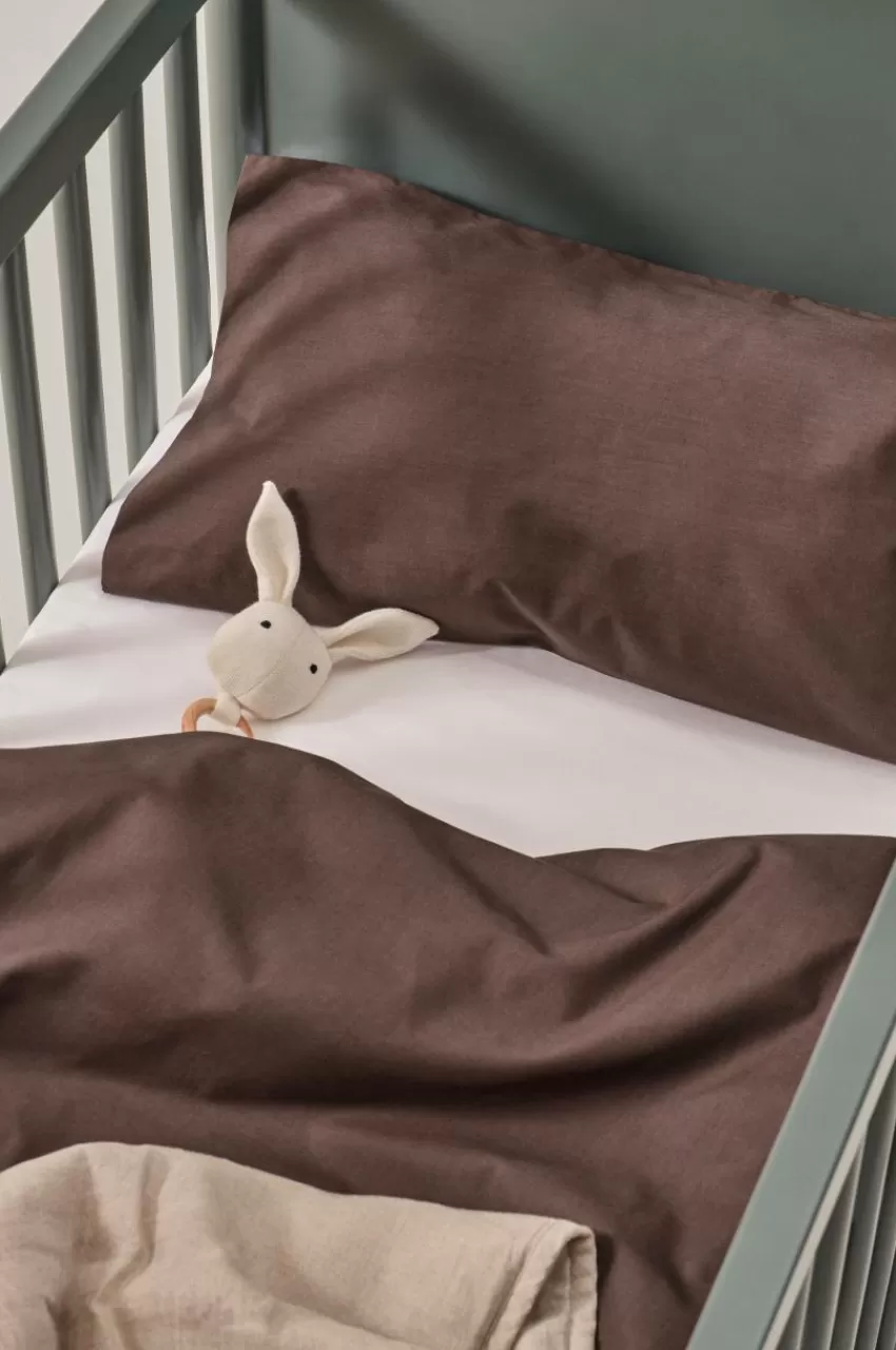Barnsängkläder*Jotex ZACK PERCALE MINI Påslakanset Spjälsäng - Ekologisk Choklad
