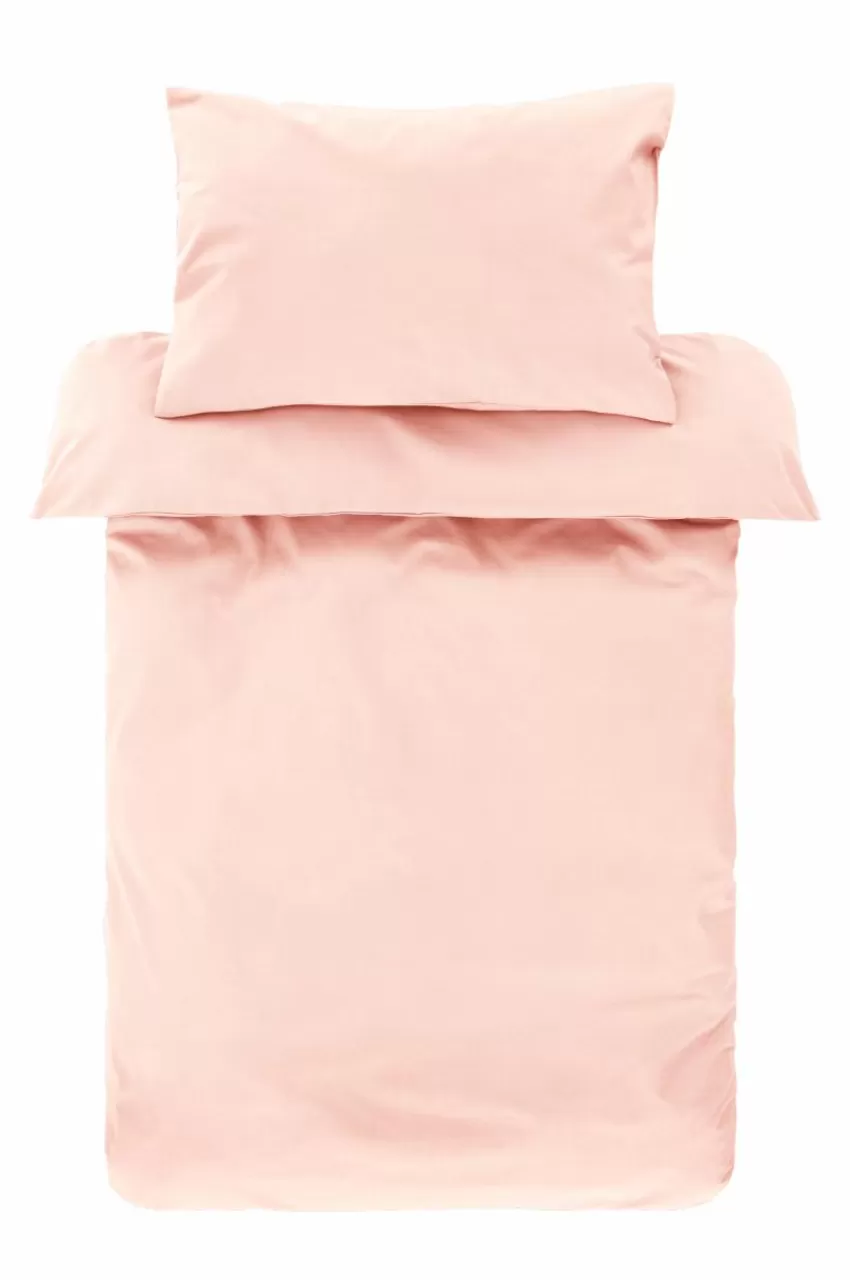 Barnsängkläder*Jotex ZACK PERCALE MINI Påslakanset Spjälsäng - Ekologisk Blek persika