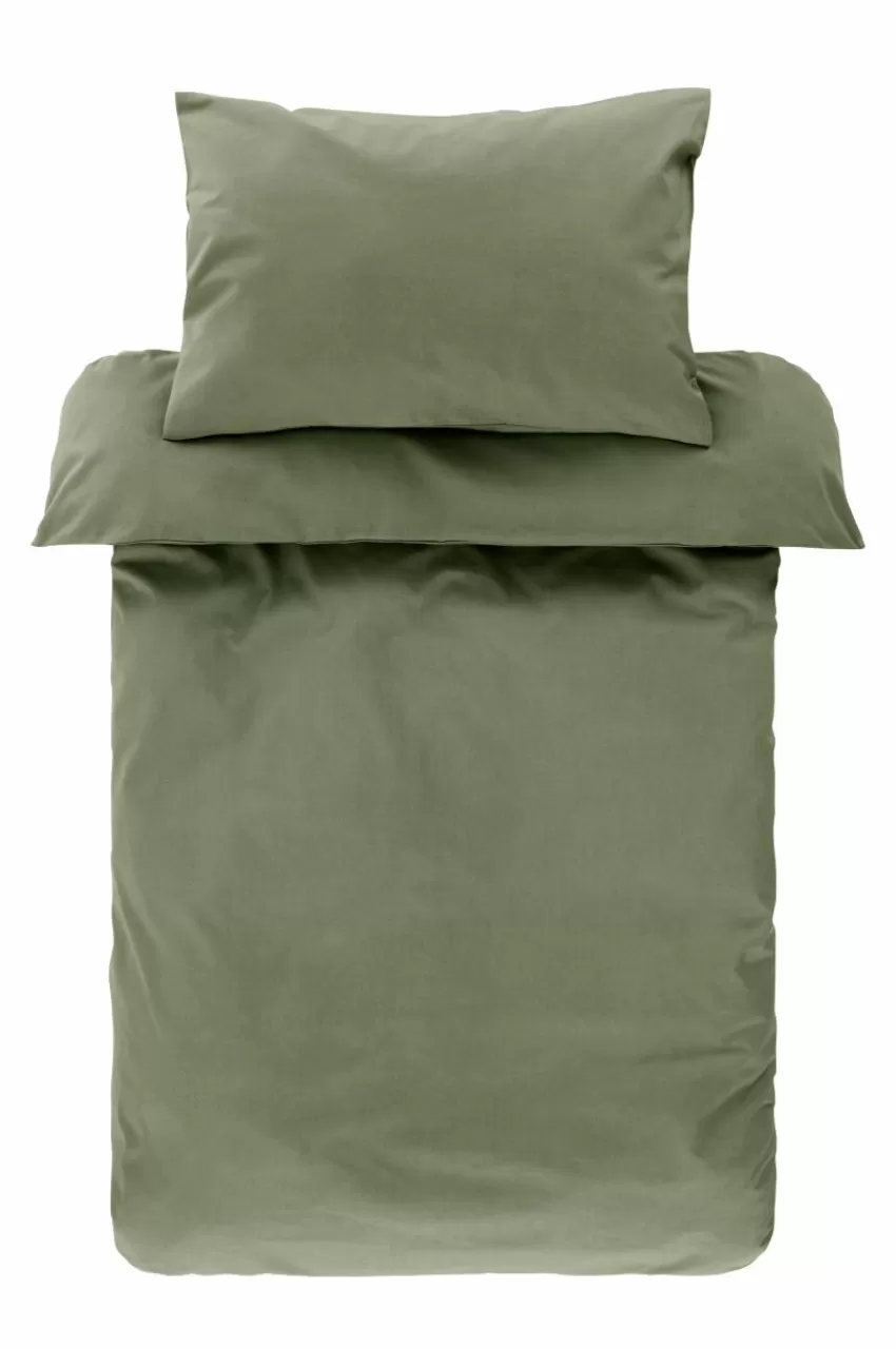 Barnsängkläder*Jotex ZACK PERCALE MINI Påslakanset Spjälsäng - Ekologisk Khaki