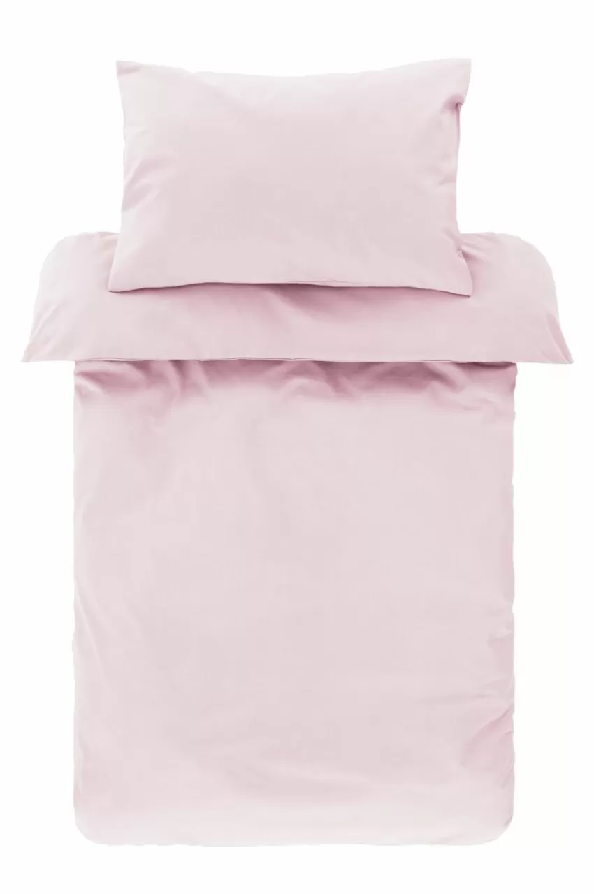 Barnsängkläder*Jotex ZACK PERCALE MINI Påslakanset Spjälsäng - Ekologisk Puderrosa