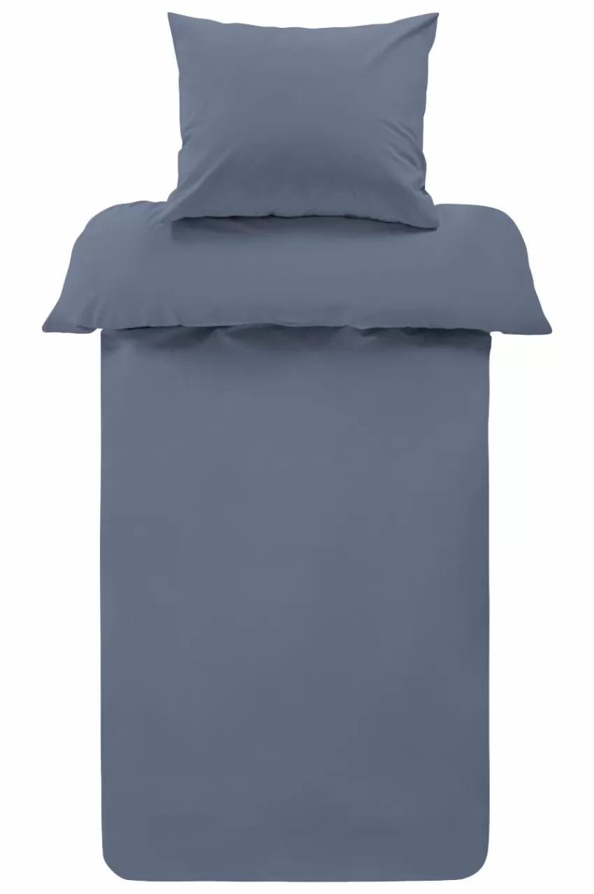 Påslakanset*Jotex ZACK PERCALE Påslakanset Enkelsäng - Ekologisk Åskblå