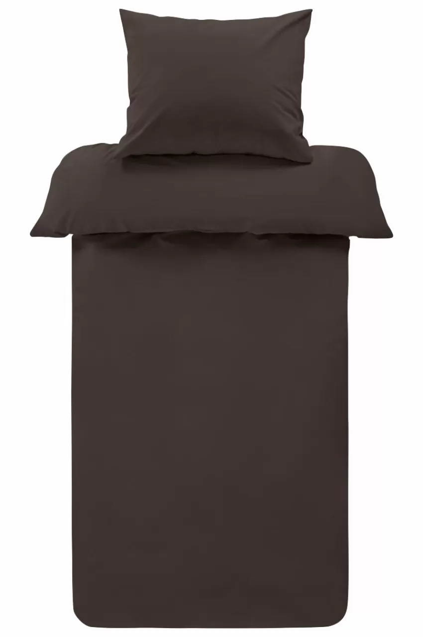 Påslakanset*Jotex ZACK PERCALE Påslakanset Enkelsäng - Ekologisk Choklad