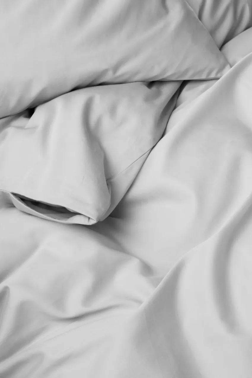 Påslakanset*Jotex ZACK SATIN Påslakanset Dubbelsäng Ekologisk Grå