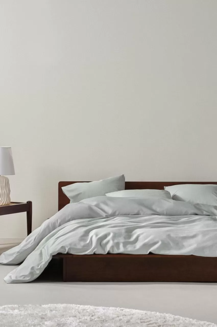 Påslakanset*Jotex ZACK SATIN Påslakanset Enkelsäng - Ekologisk Grå