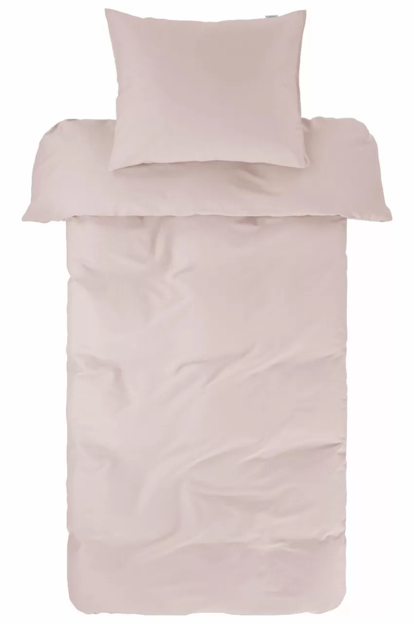 Påslakanset*Jotex ZACK SATIN Påslakanset Enkelsäng - Ekologisk Blekrosa