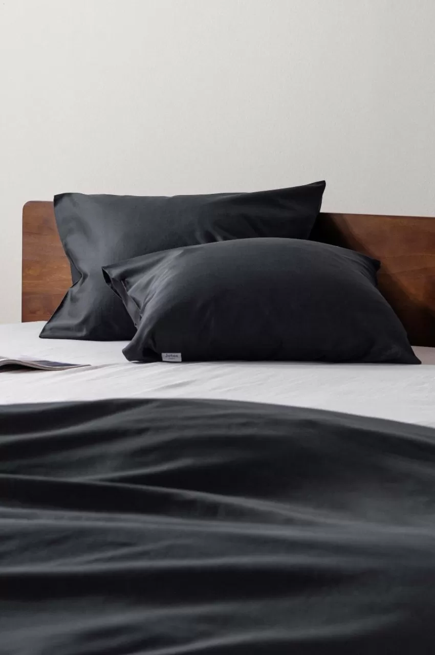 Örngott*Jotex ZACK SATIN örngott 60x50 Cm 2-pack - Ekologisk Svart