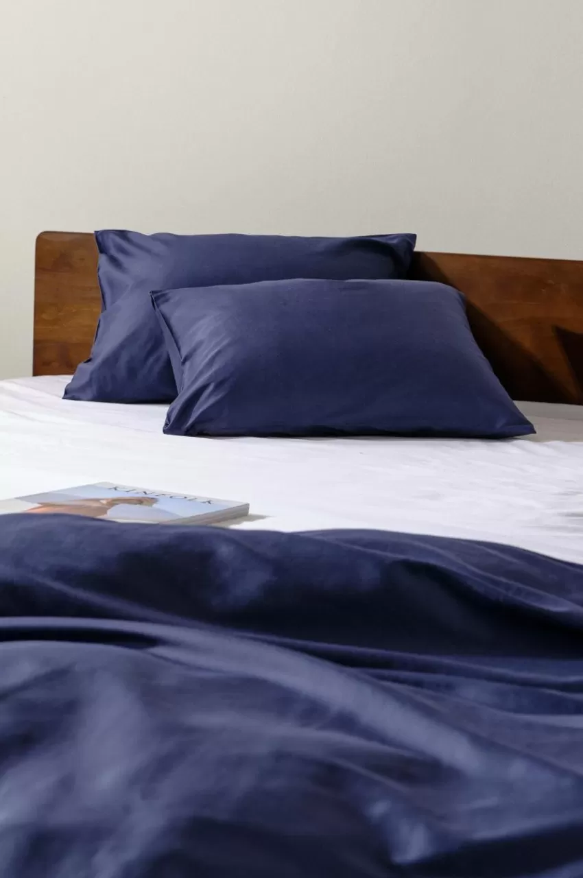 Örngott*Jotex ZACK SATIN örngott 60x50 Cm 2-pack - Ekologisk Mörkblå