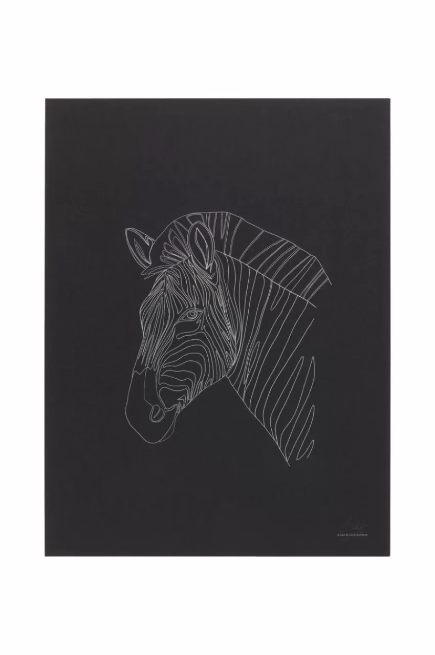 Posters & Tavlor | Barndekoration*Jotex ZEBRA PORTRAIT Poster 30x40 Cm Mörkgrå